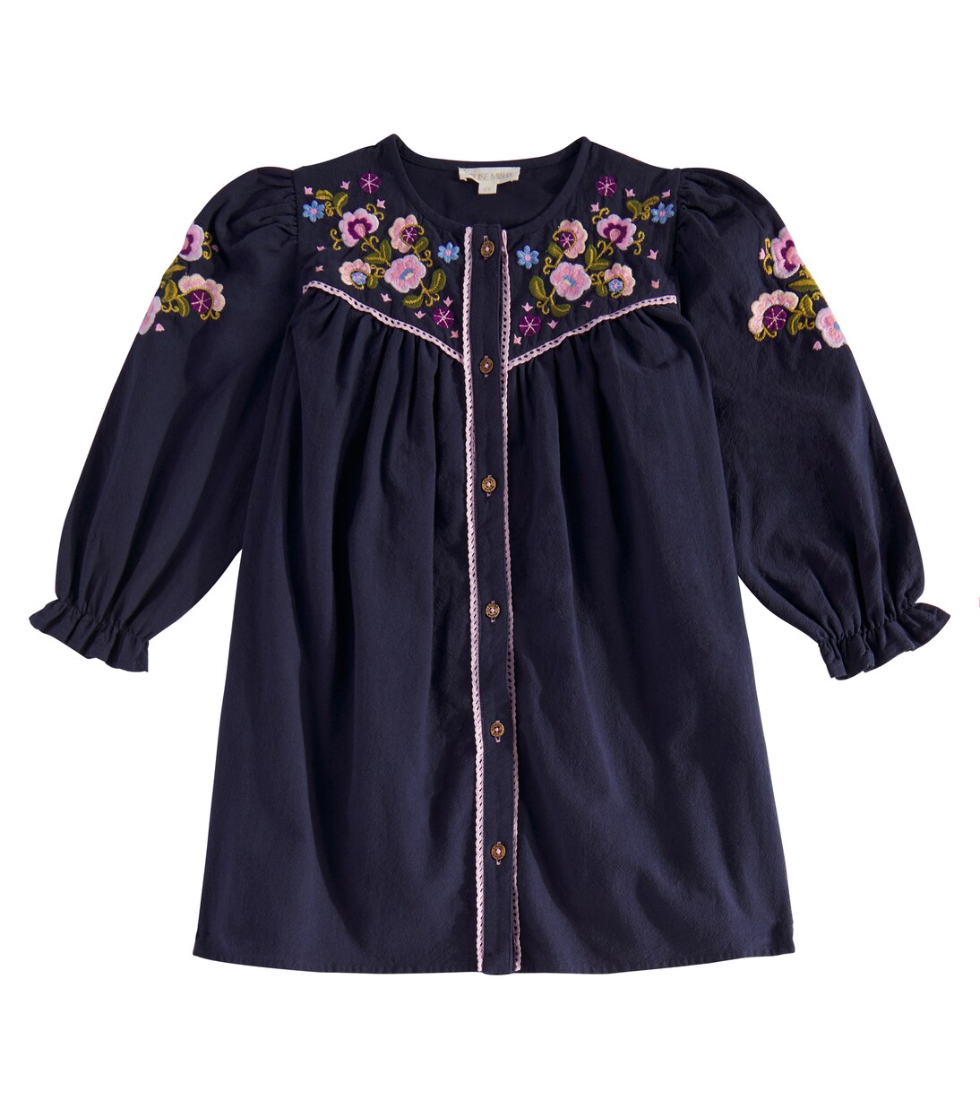 Besticktes Kleid Floriane aus Baumwolle | Louise Misha