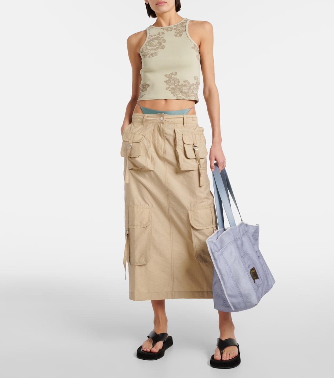Top imprimé en coton mélangé | Acne Studios