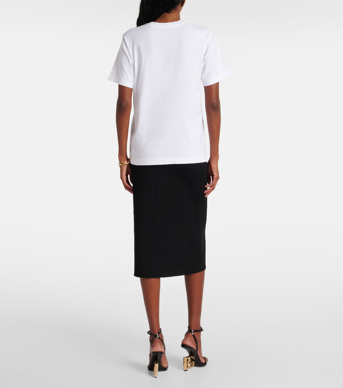 Camiseta de jersey de algodón con logo | Dolce&Gabbana