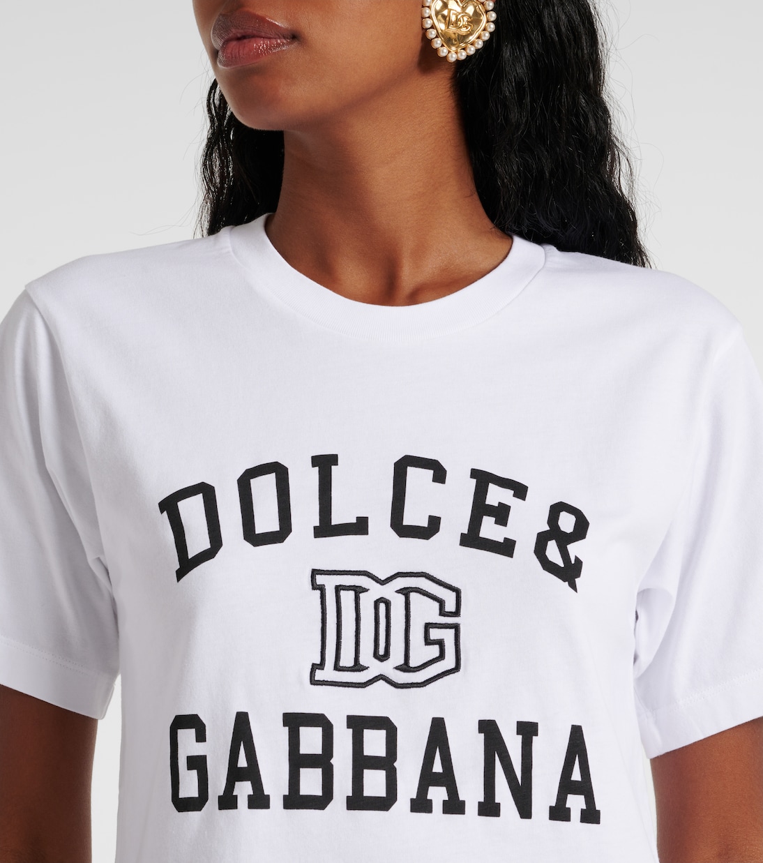 Camiseta de jersey de algodón con logo | Dolce&Gabbana