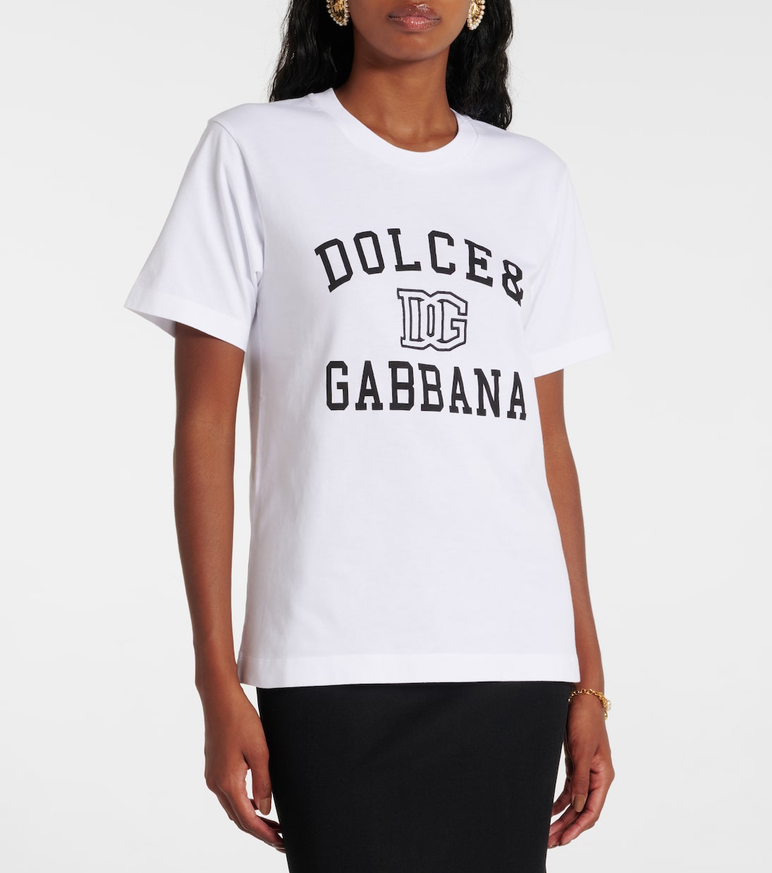 Camiseta de jersey de algodón con logo | Dolce&Gabbana