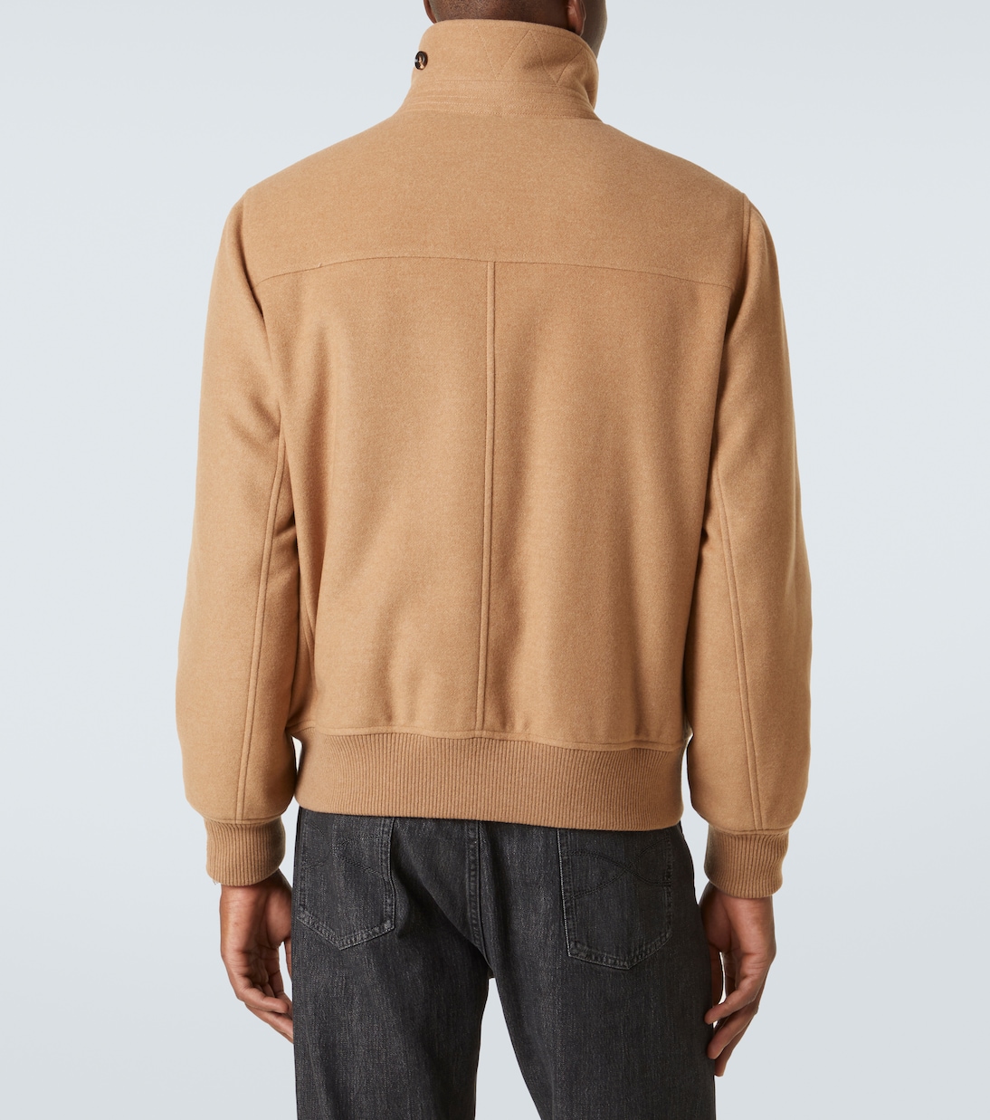 Padded shearling-trimmed cashmere blouson | Brunello Cucinelli