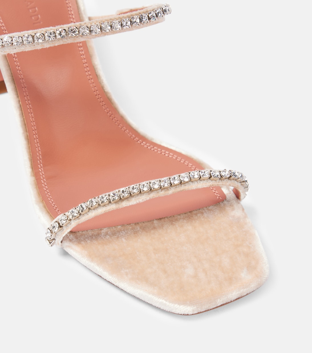 Gilda 70 embellished velvet sandals | Amina Muaddi