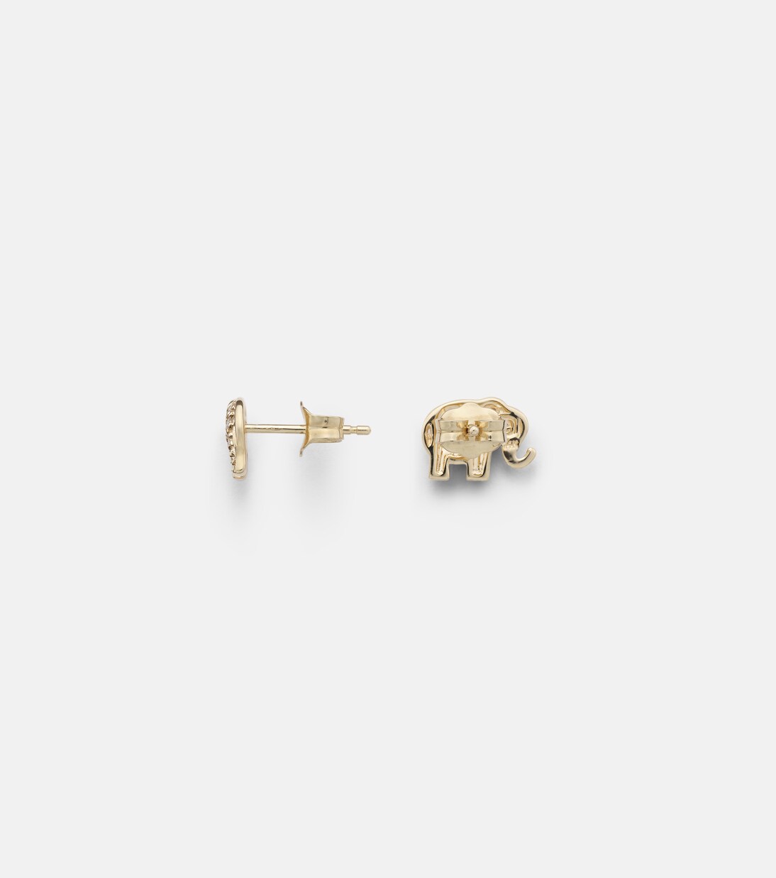 Boucles d'oreilles Elephant en or 14 ct et diamants | Sydney Evan