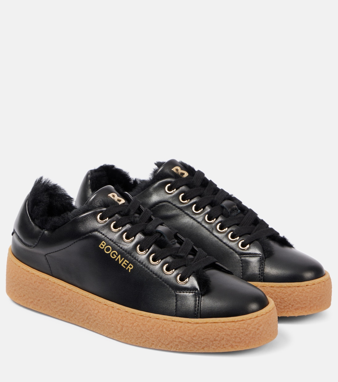 Baskets Lucerne en cuir et shearling | Bogner
