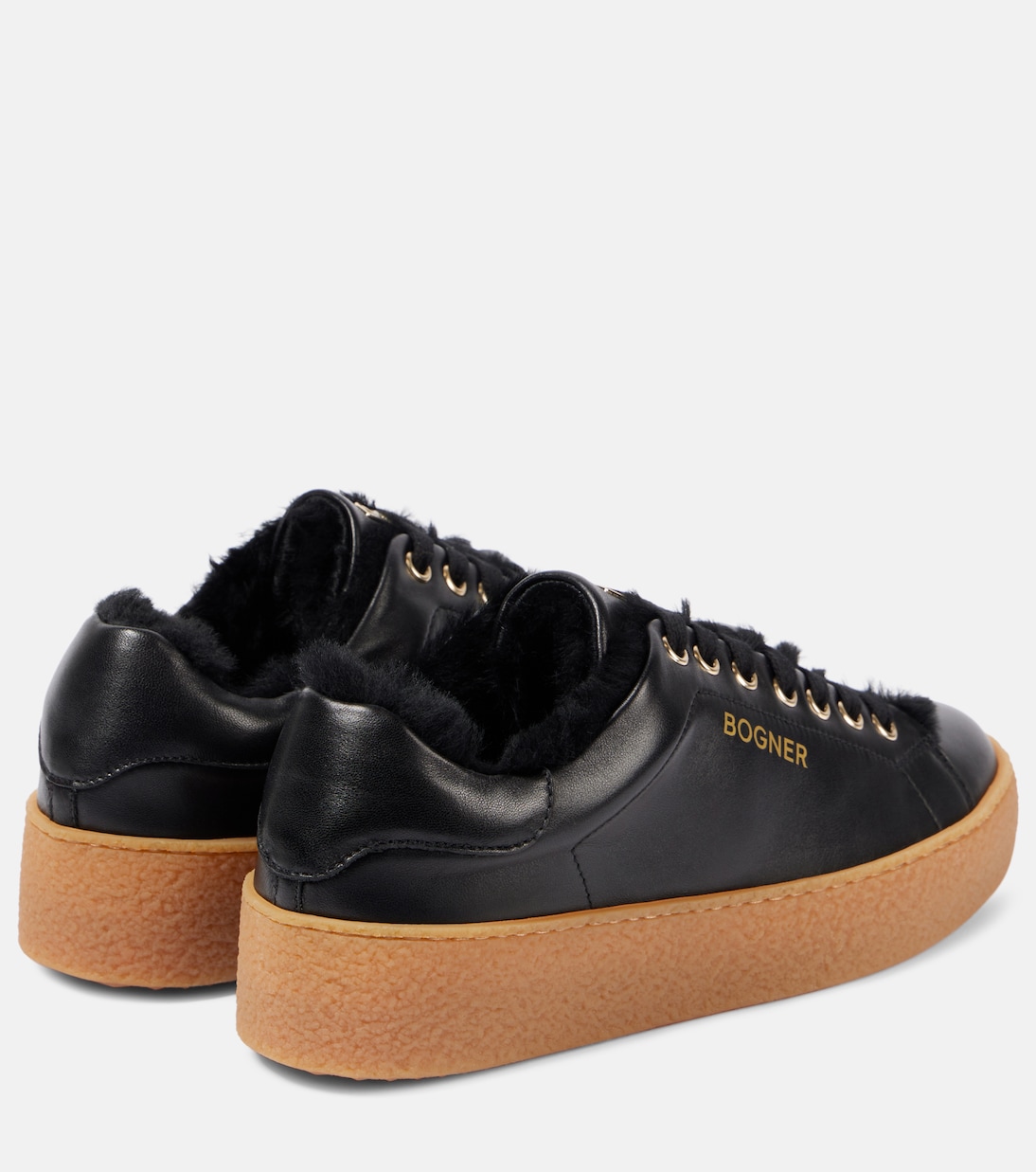 Baskets Lucerne en cuir et shearling | Bogner