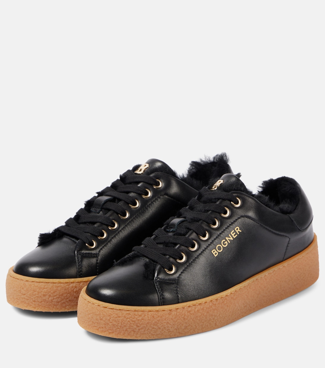 Baskets Lucerne en cuir et shearling | Bogner
