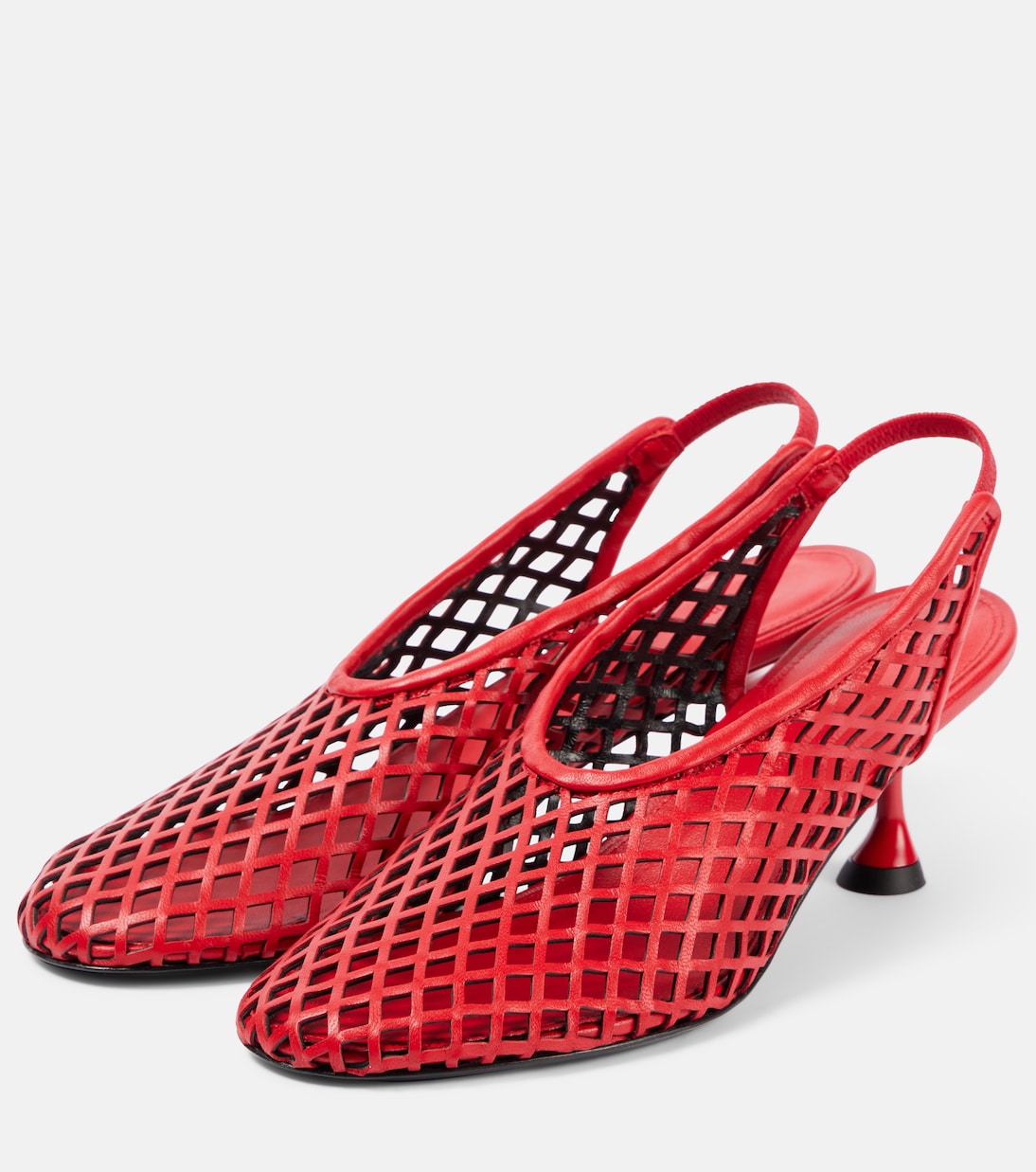 Scarpe con tacco a slingback in pelle e mesh di PROENZA SCHOULER, stile giovane e moderno