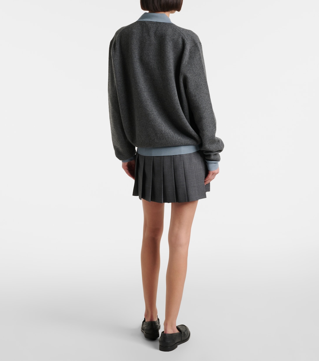 Cashmere and wool-blend polo sweater | Miu Miu