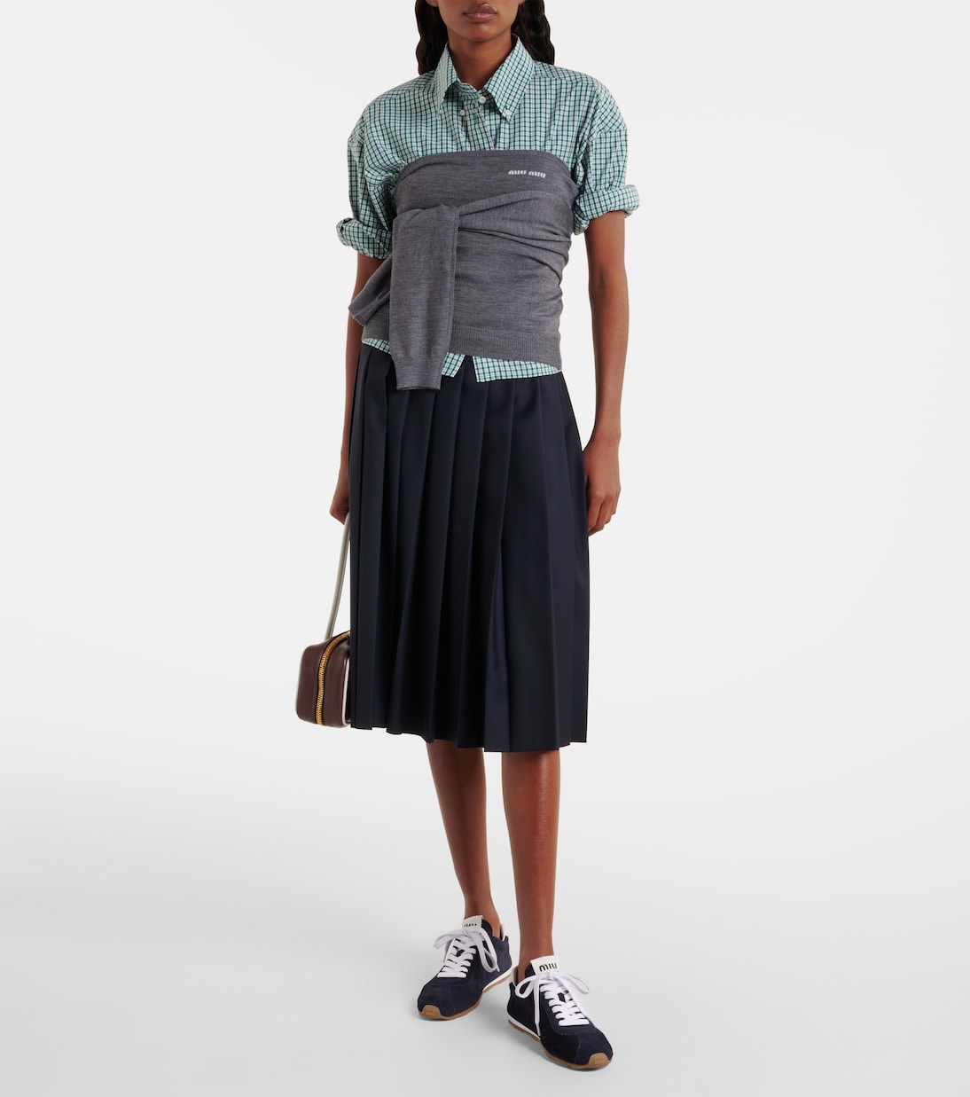 Cropped-Pullover aus Wolle | Miu Miu