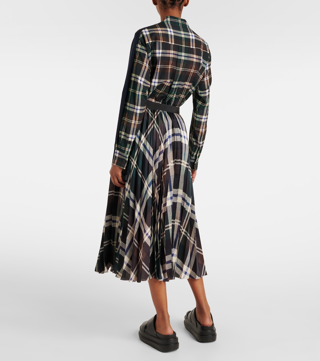 Falda midi a cuadros | Sacai