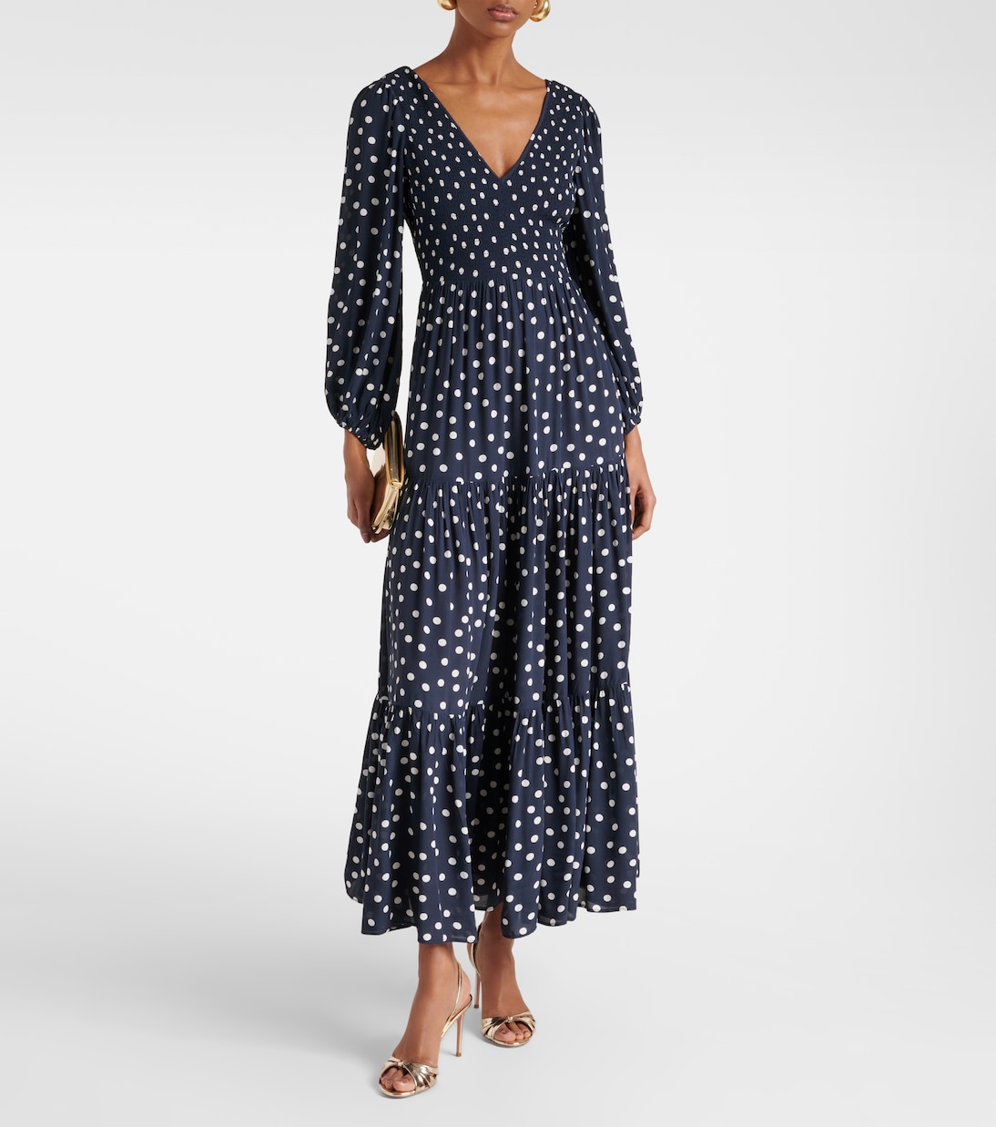 Vestido midi Brooke con lunares | Rixo