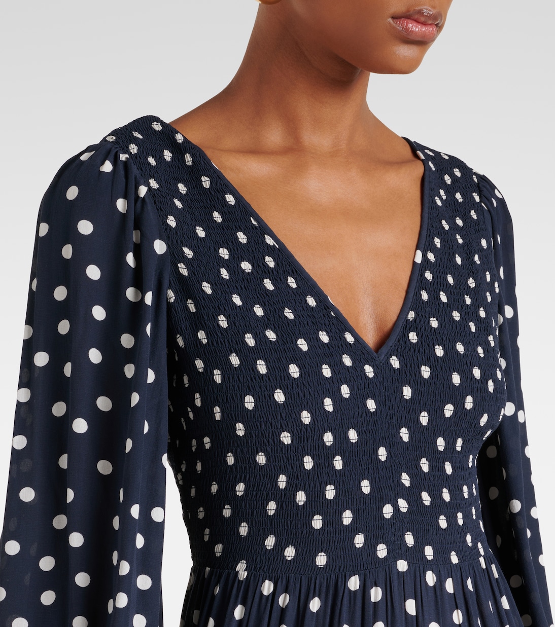 Vestido midi Brooke con lunares | Rixo