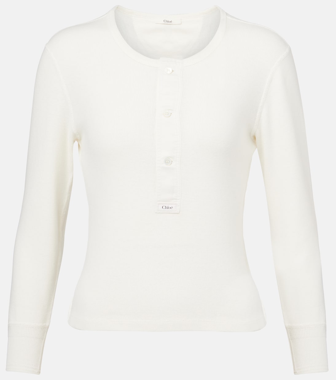 Top in cotone con logo | Chloé