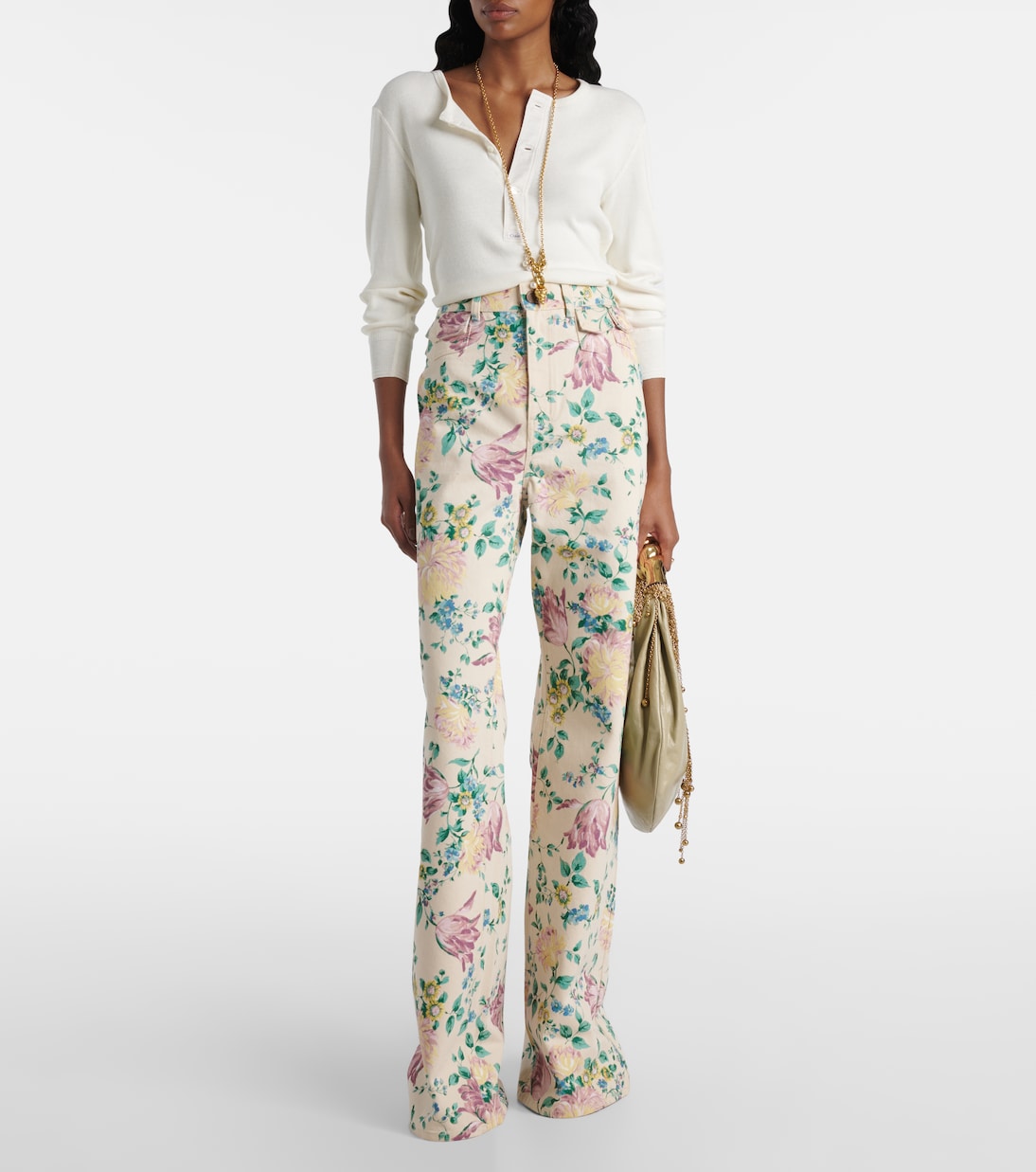 Top in cotone con logo | Chloé