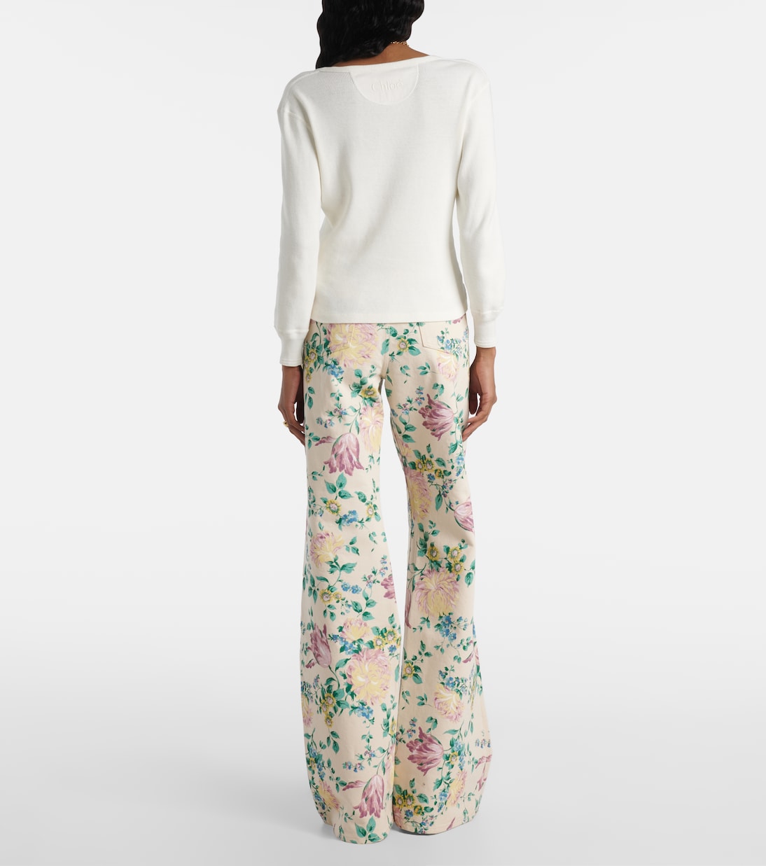 Top in cotone con logo | Chloé