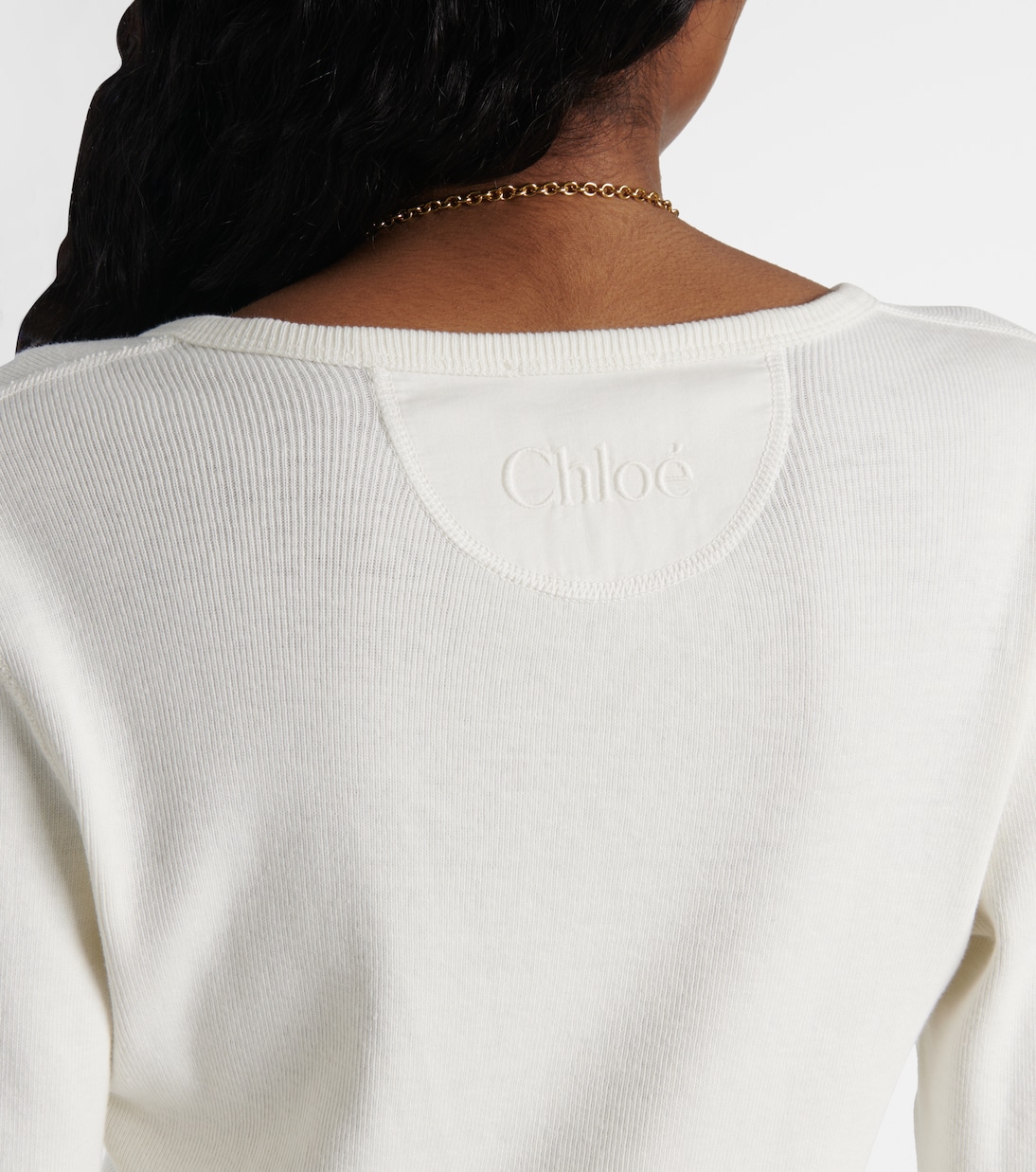 Top in cotone con logo | Chloé