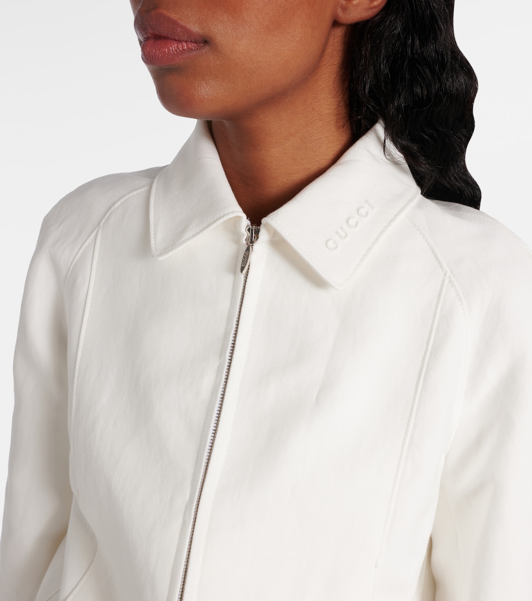 Chaqueta en mezcla de lino y algodón | Gucci