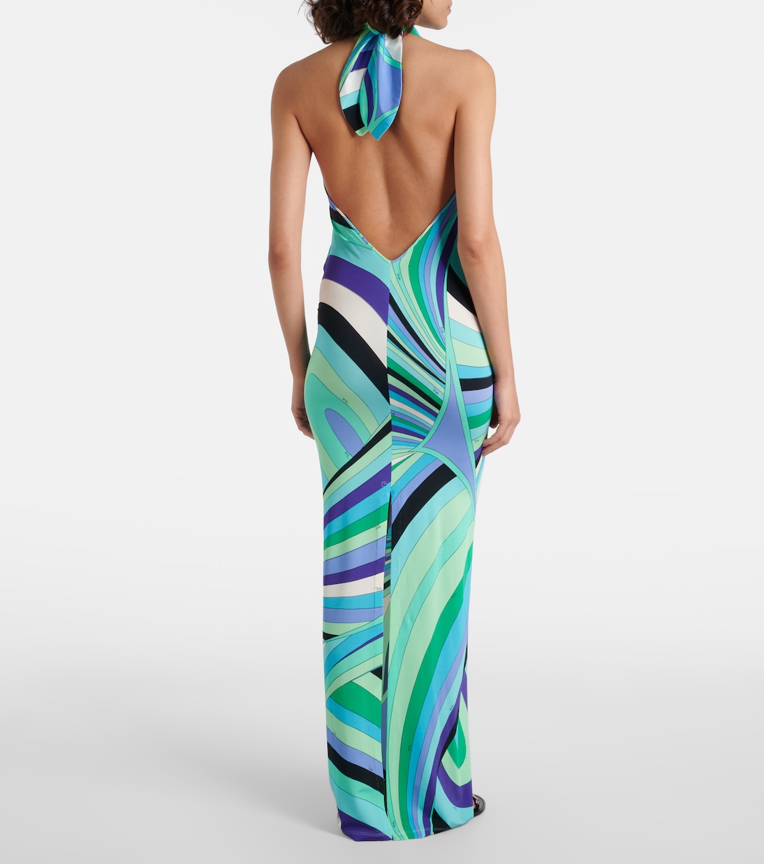 Vestido largo Iride con espalda abierta | Pucci