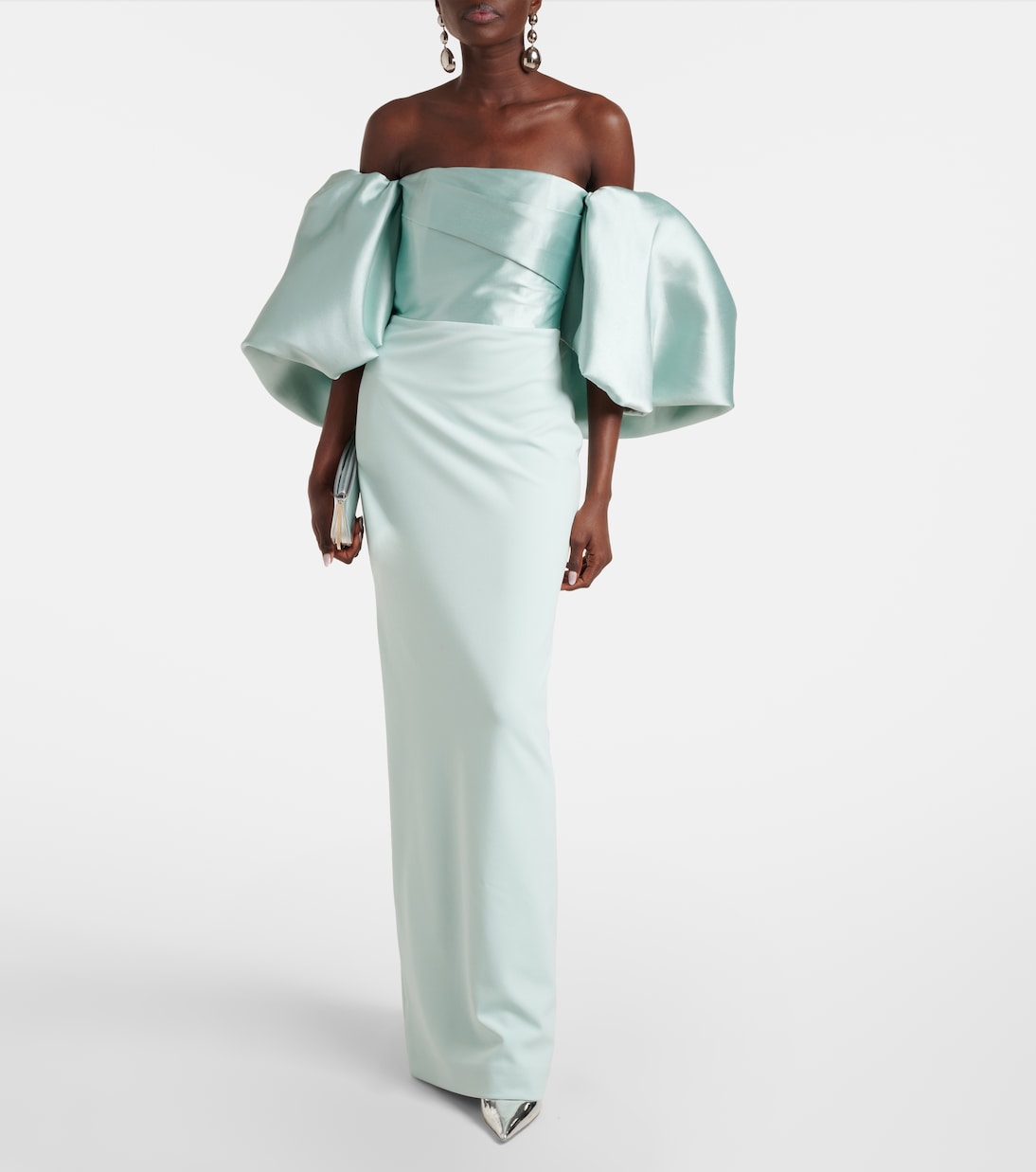 Vestido de fiesta Floris con mangas abullonadas | Solace London