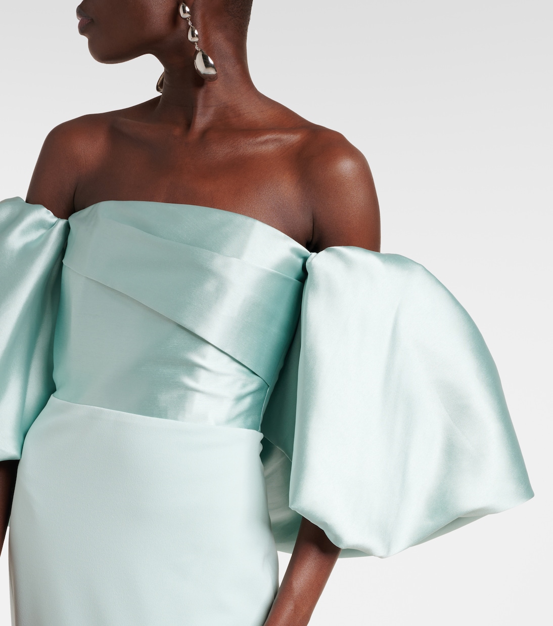 Vestido de fiesta Floris con mangas abullonadas | Solace London