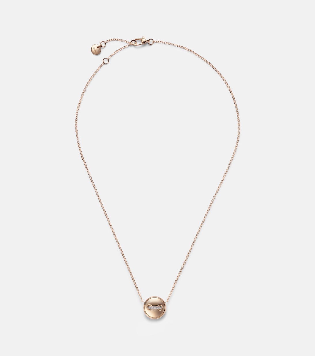 Collier Pom Pom Dot en or rose 18 ct, turquoise et diamants | Pomellato