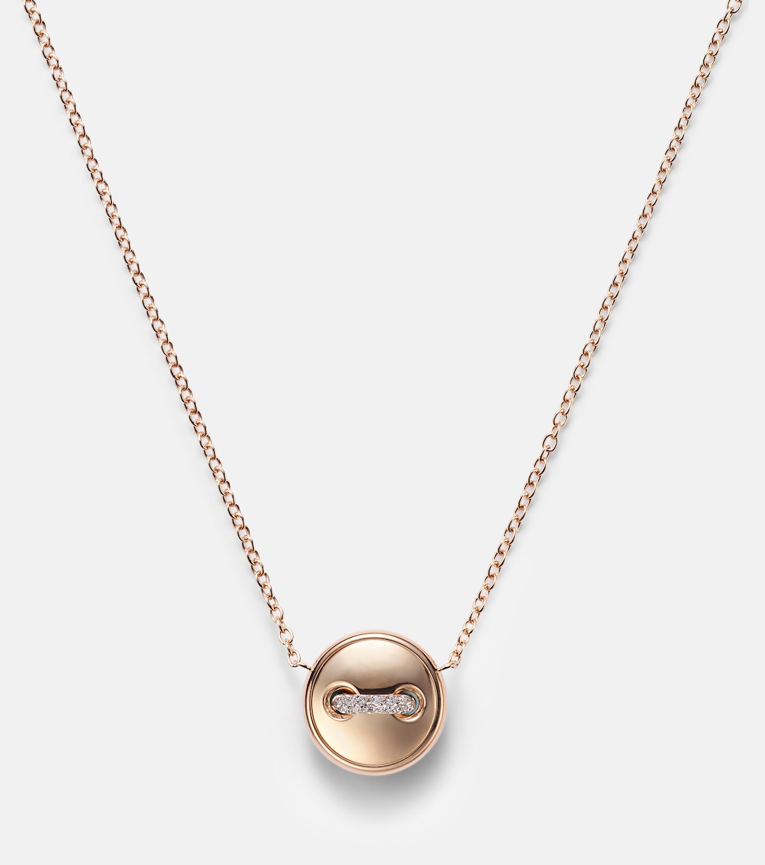 Collier Pom Pom Dot en or rose 18 ct, turquoise et diamants | Pomellato