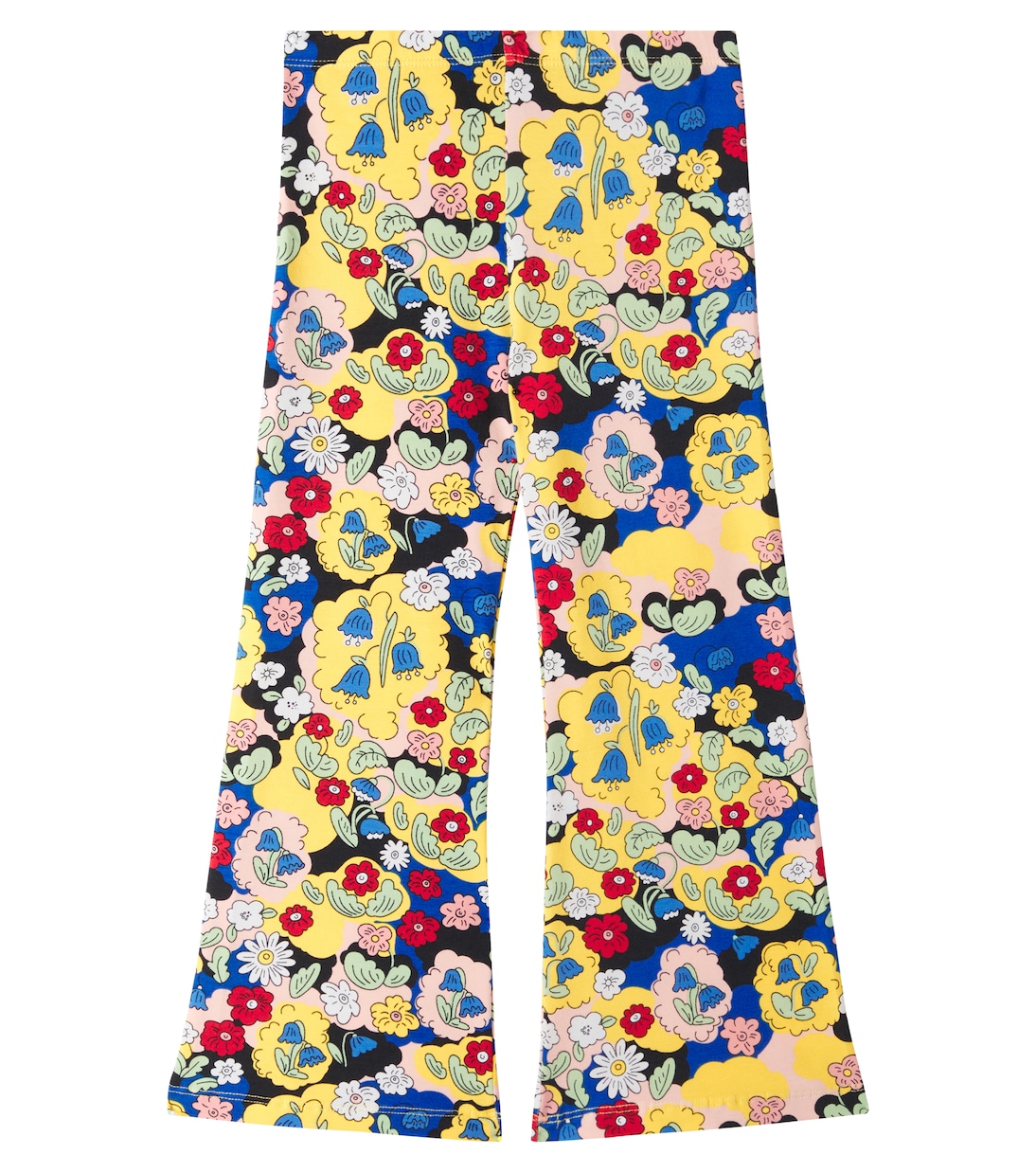 Floral cotton-blend flared pants | Mini Rodini