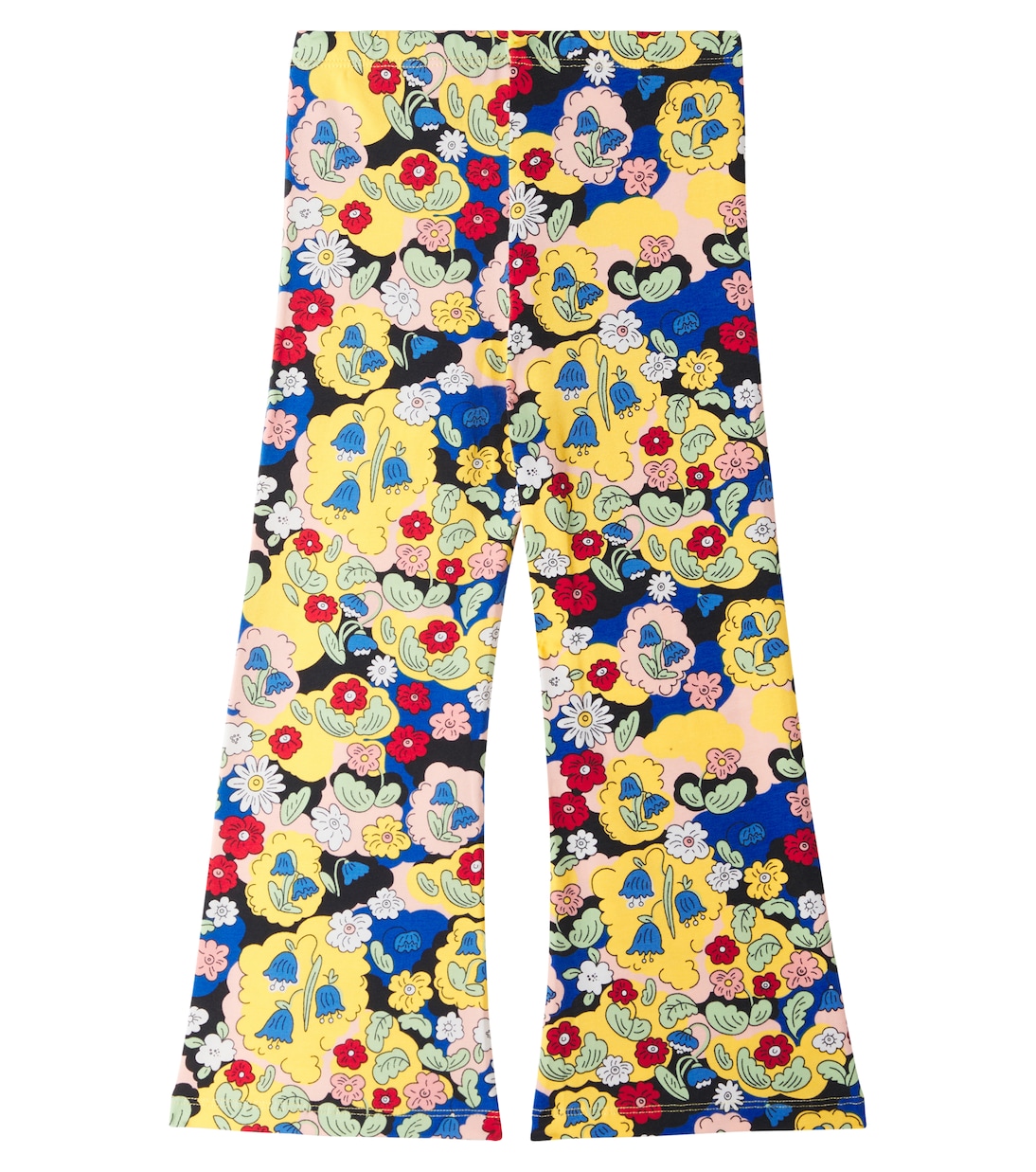 Floral cotton-blend flared pants | Mini Rodini