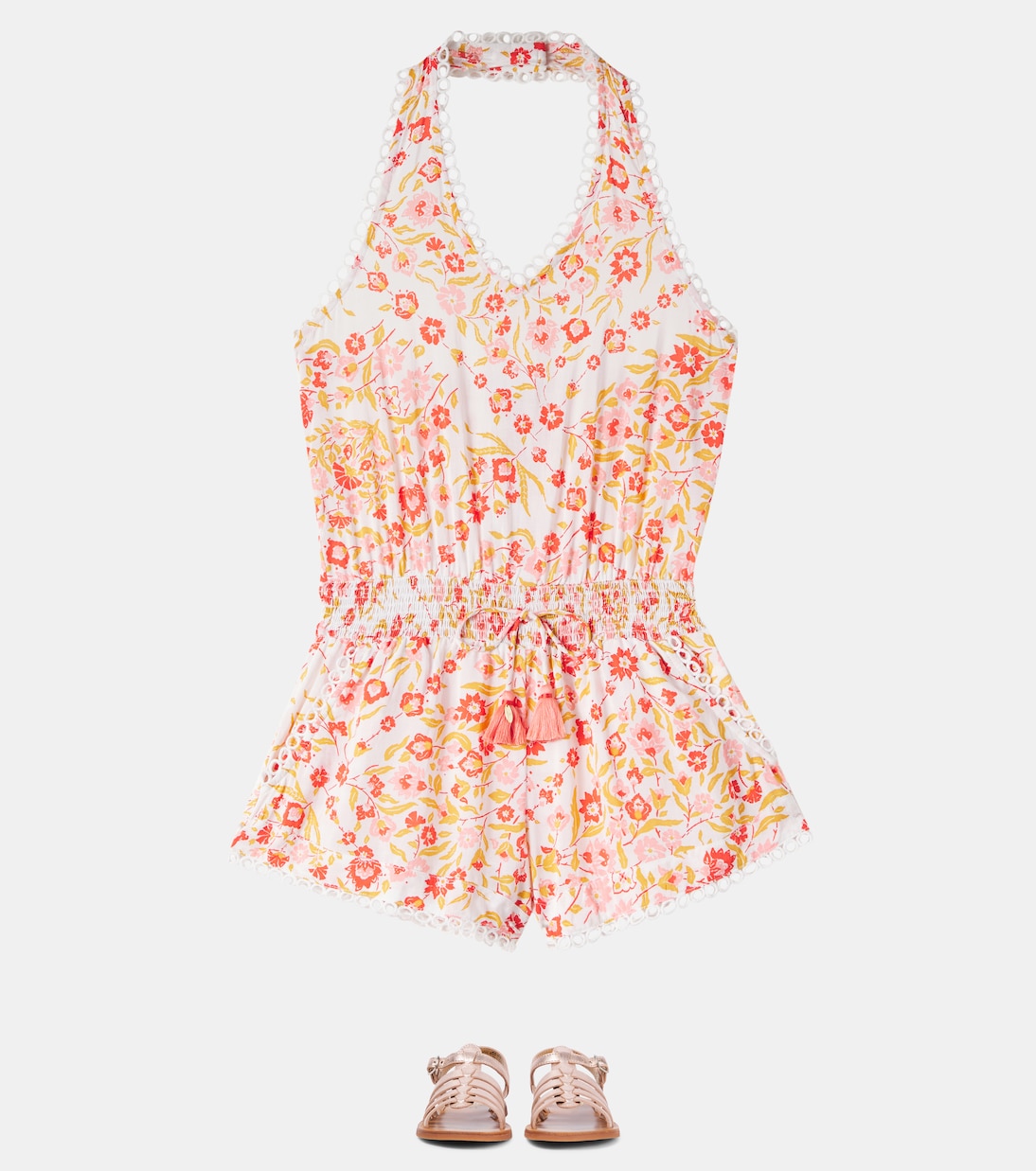 Beth floral playsuit | Poupette St Barth Kids