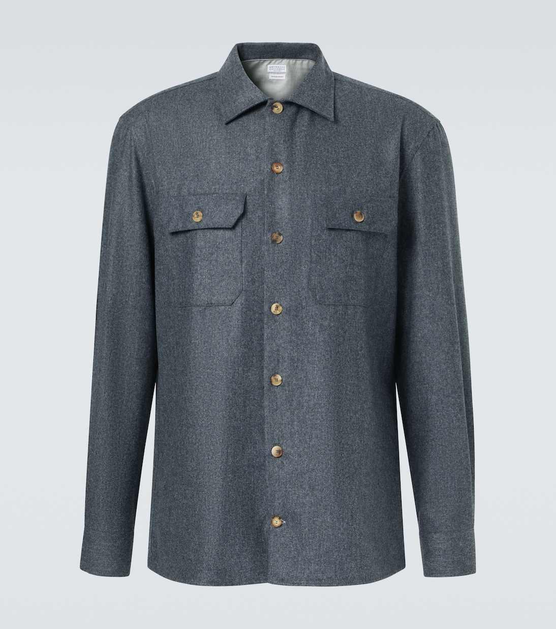 Camisa de franela de lana virgen | Brunello Cucinelli
