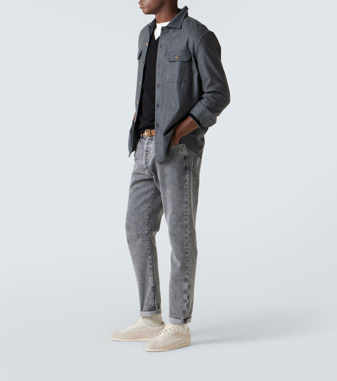 Camisa de franela de lana virgen | Brunello Cucinelli