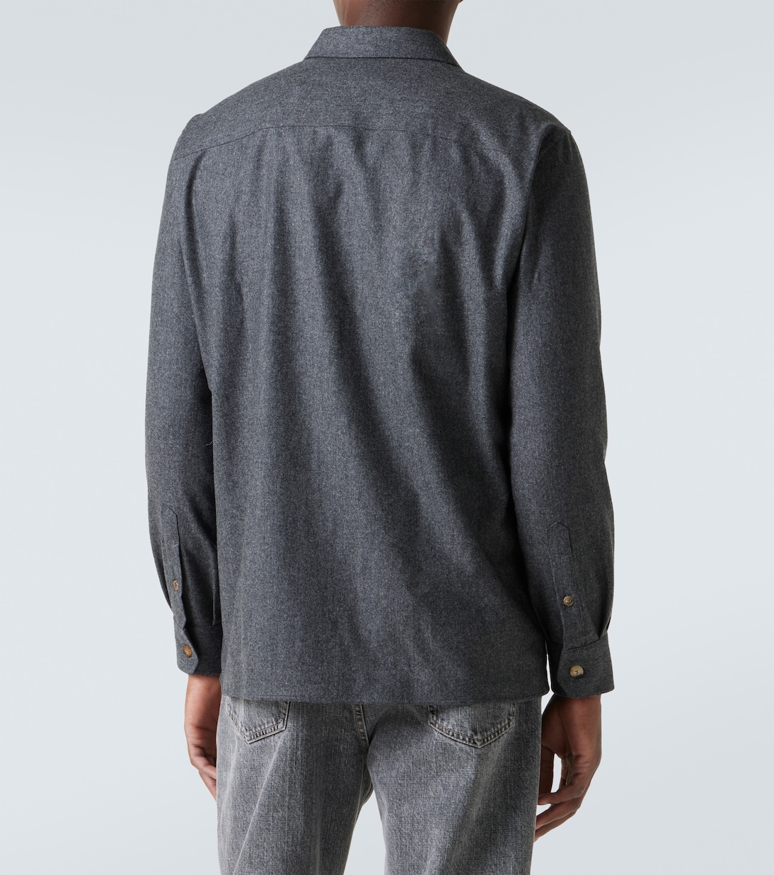 Camisa de franela de lana virgen | Brunello Cucinelli