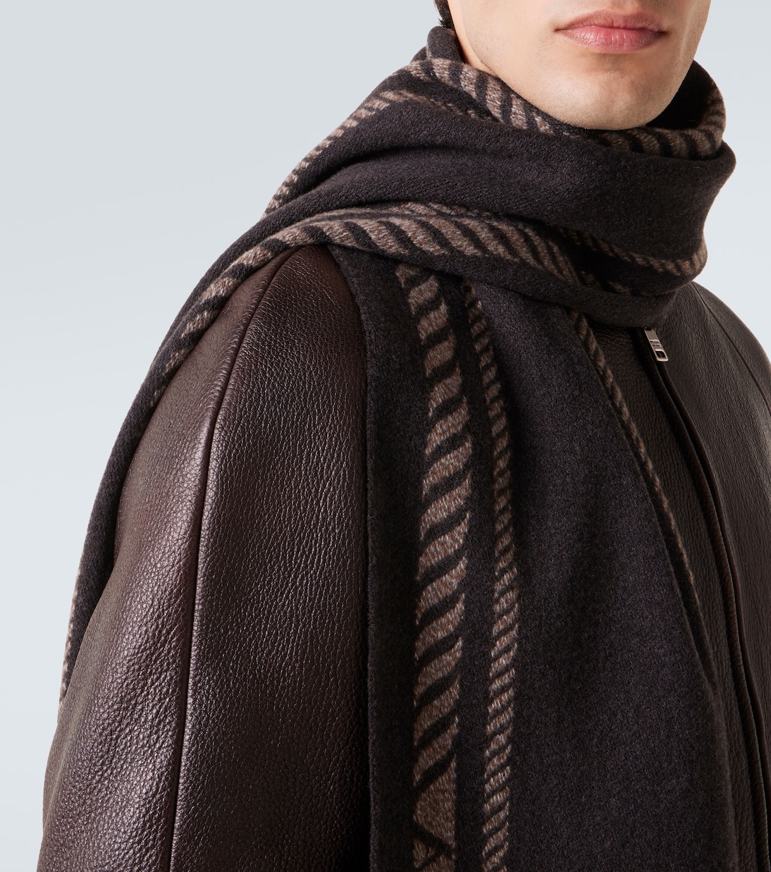 Logo wool and cashmere scarf | Prada