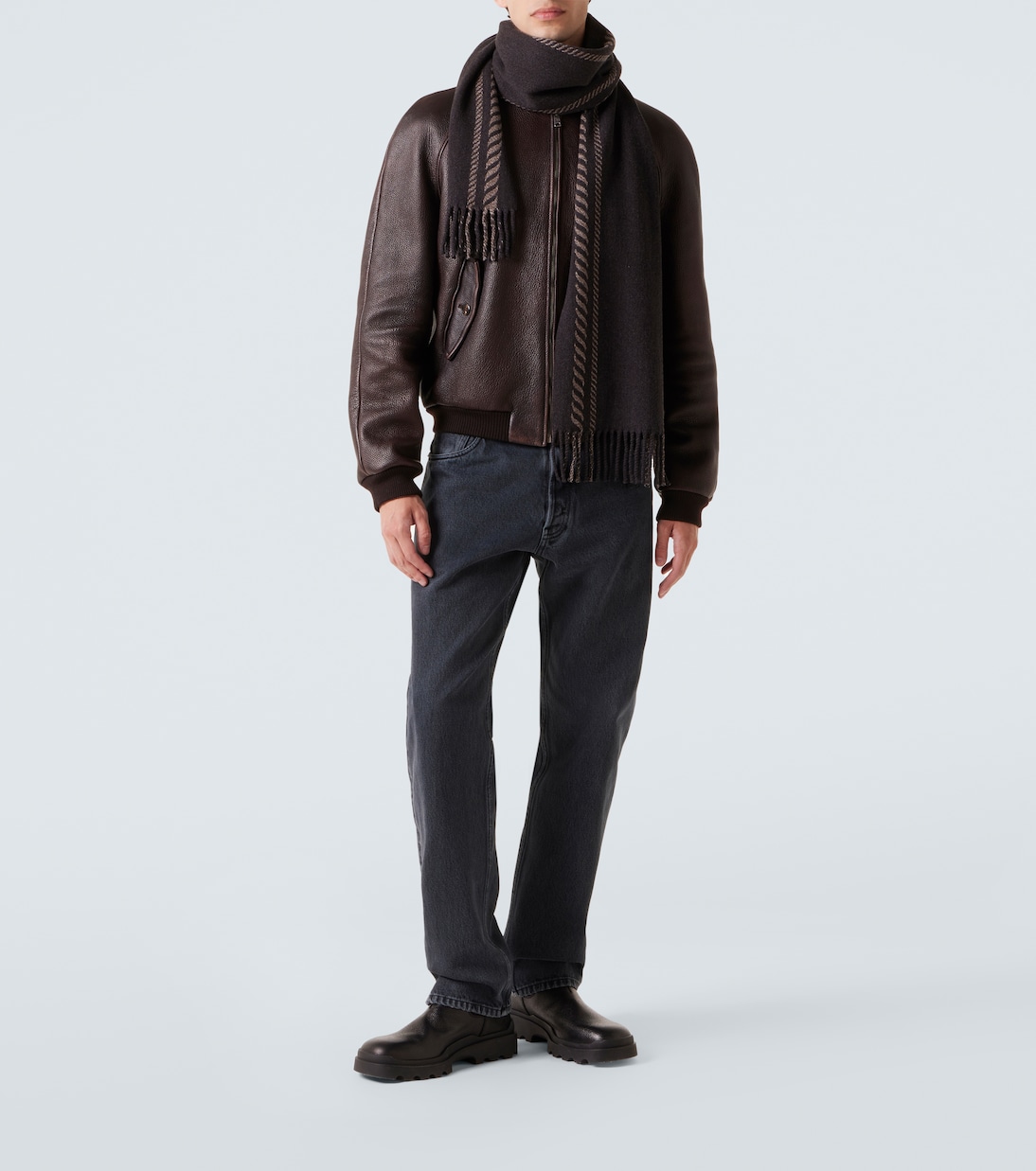 Logo wool and cashmere scarf | Prada