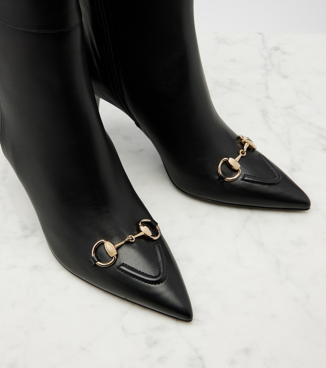 Botas altas Erin de piel | Gucci