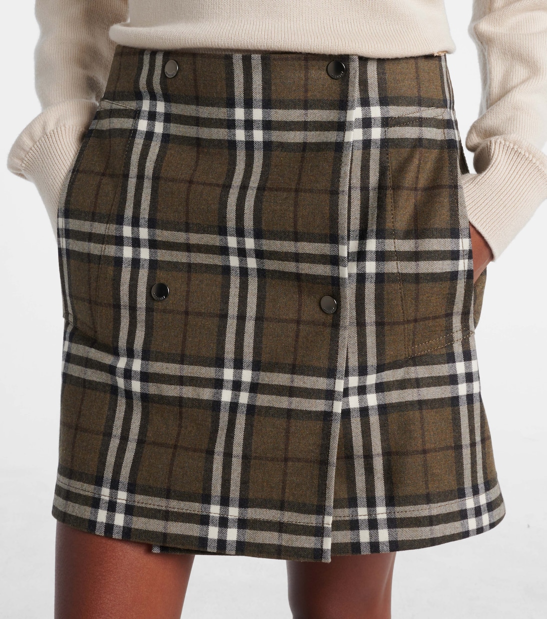 Burberry Check wool miniskirt | Burberry