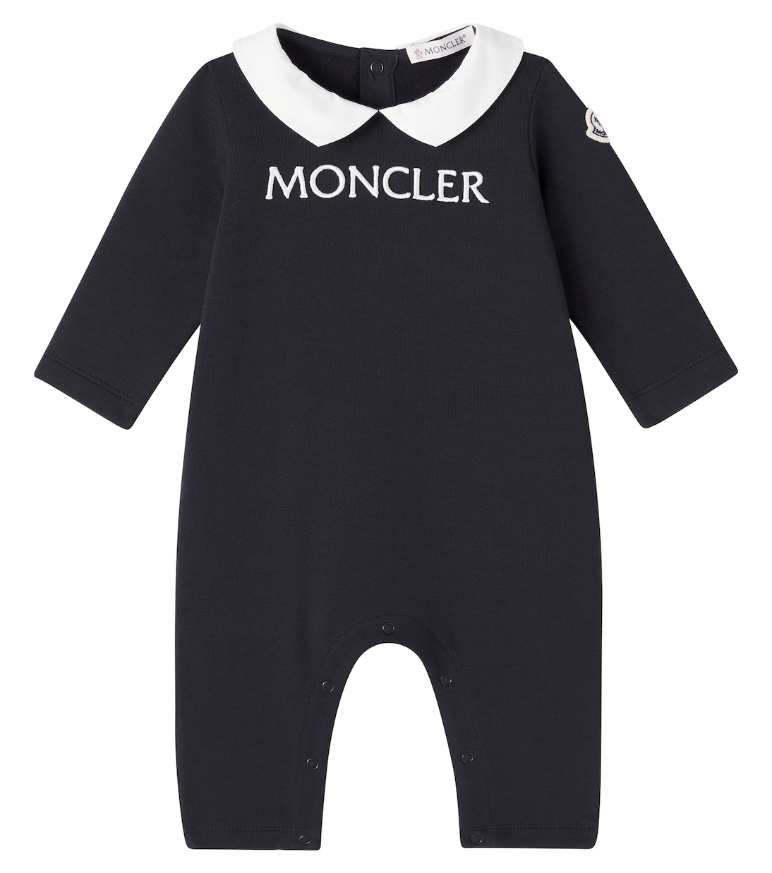 Baby - Jumpsuit in pile di misto cotone con logo | Moncler Enfant