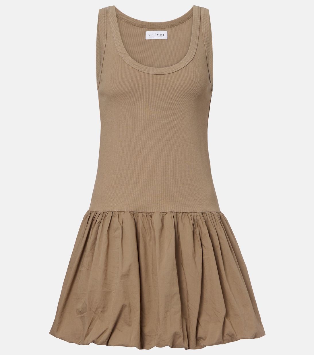 Isla cotton-blend poplin minidress | Velvet