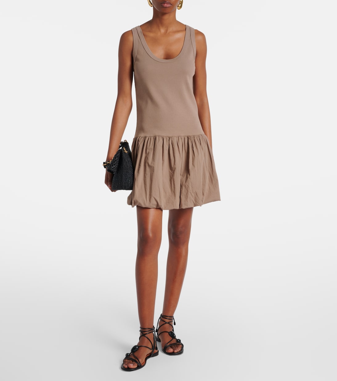 Isla cotton-blend poplin minidress | Velvet