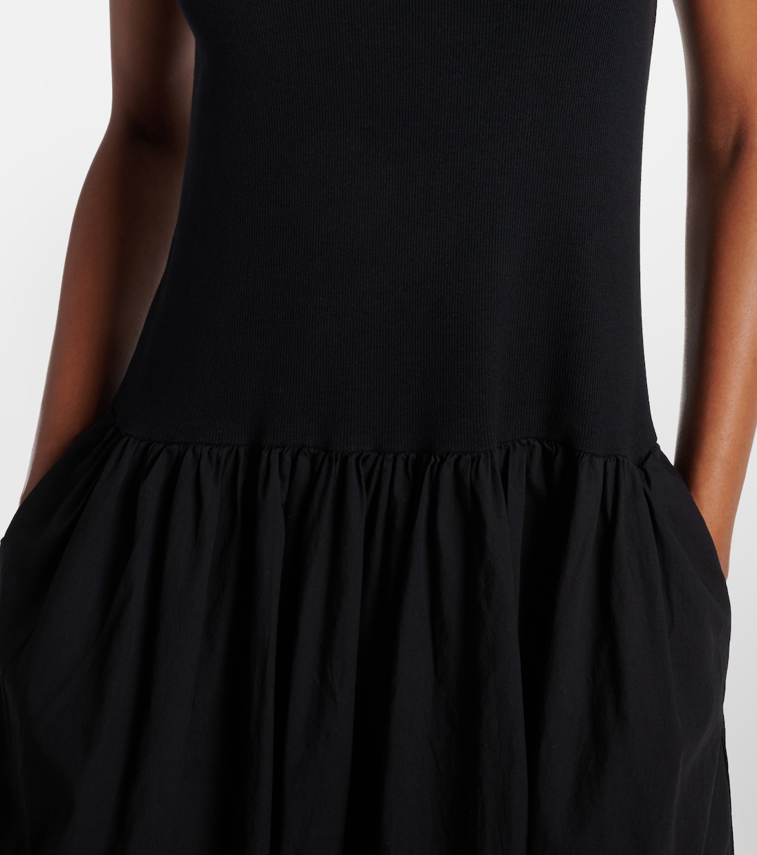 Vestido largo Amelia en mezcla de algodón | Velvet