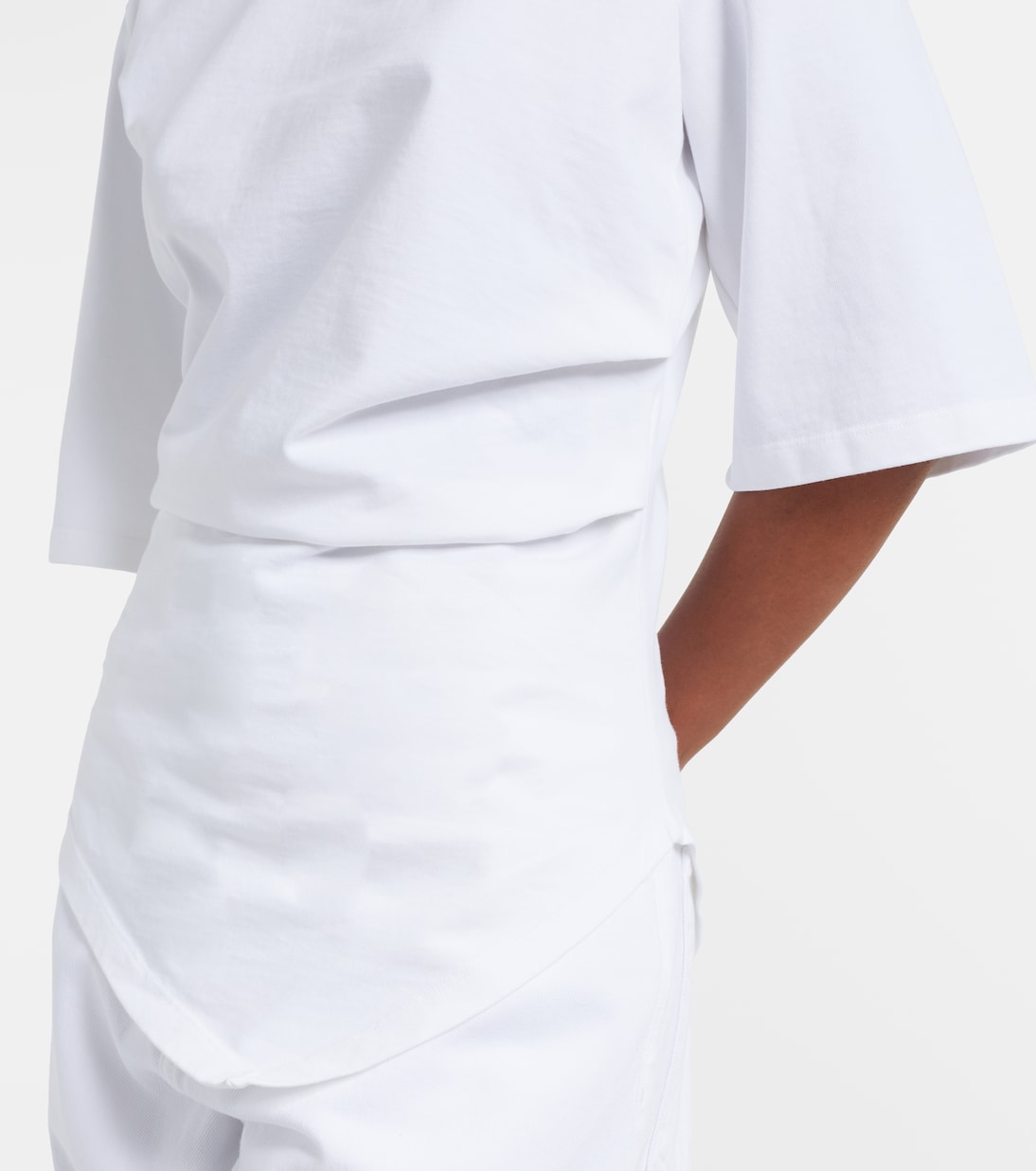 Gathered cotton jersey T-shirt | Róhe