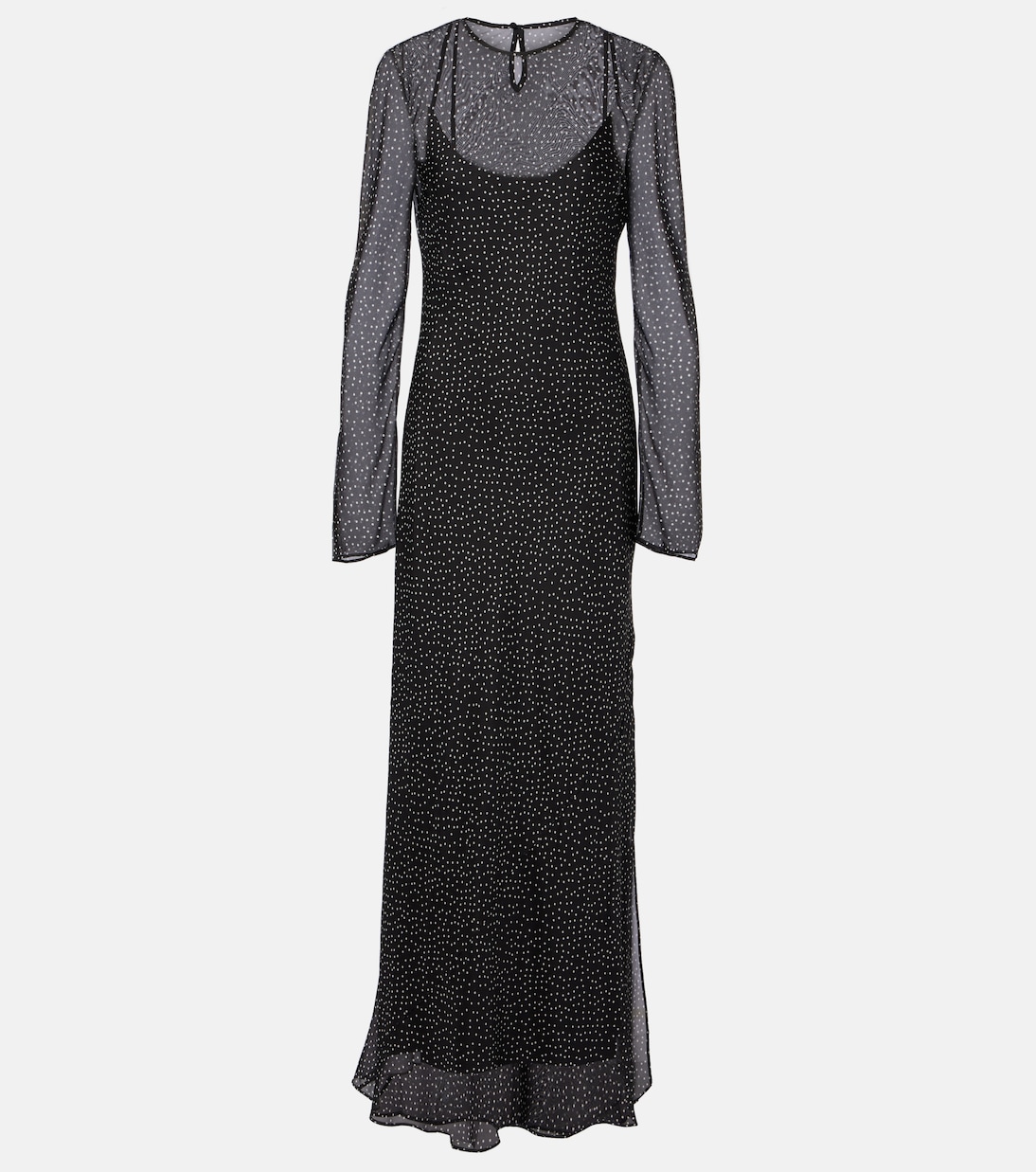 Polka-dot silk maxi dress | SIR