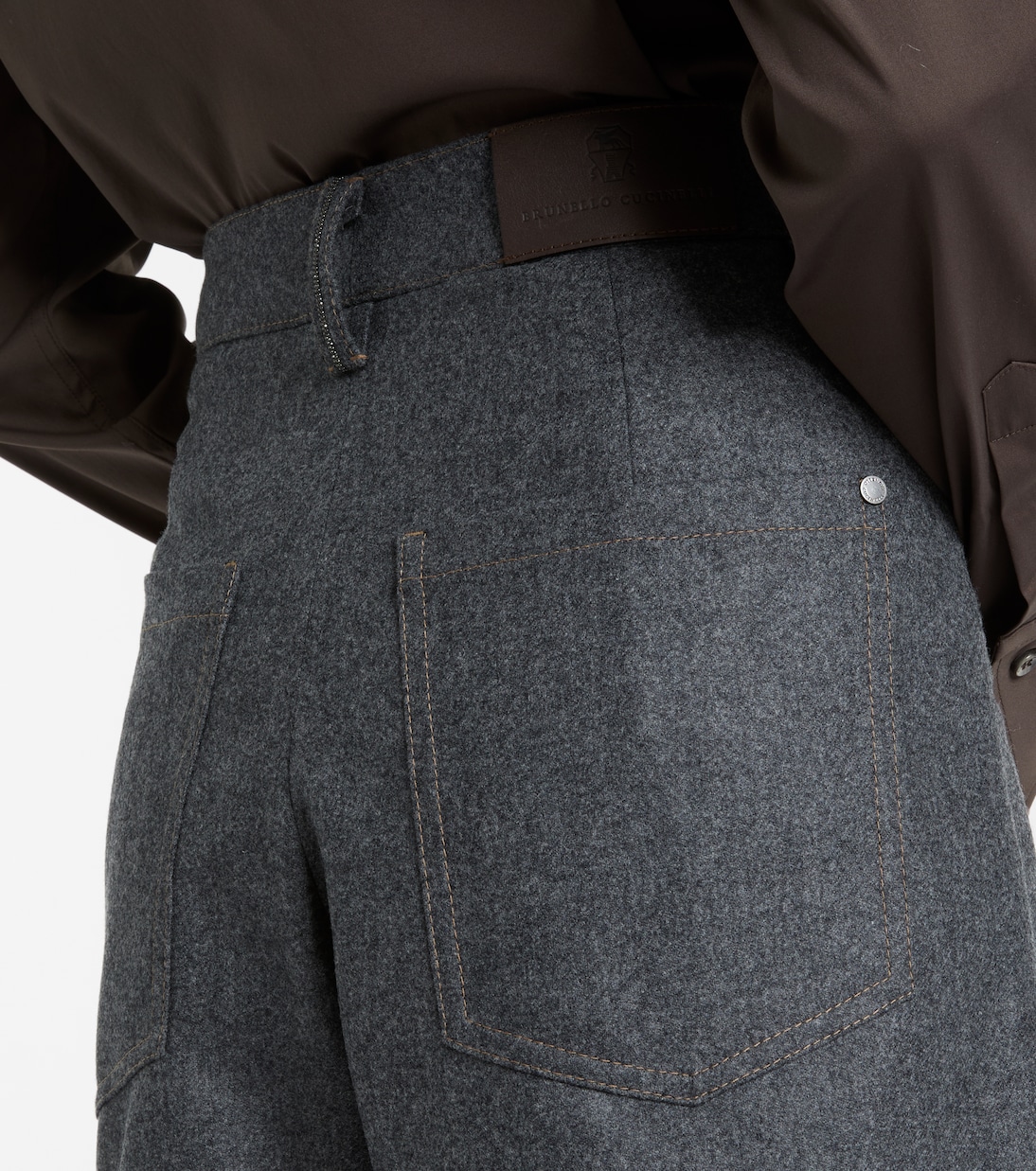 High-rise virgin wool shorts | Brunello Cucinelli