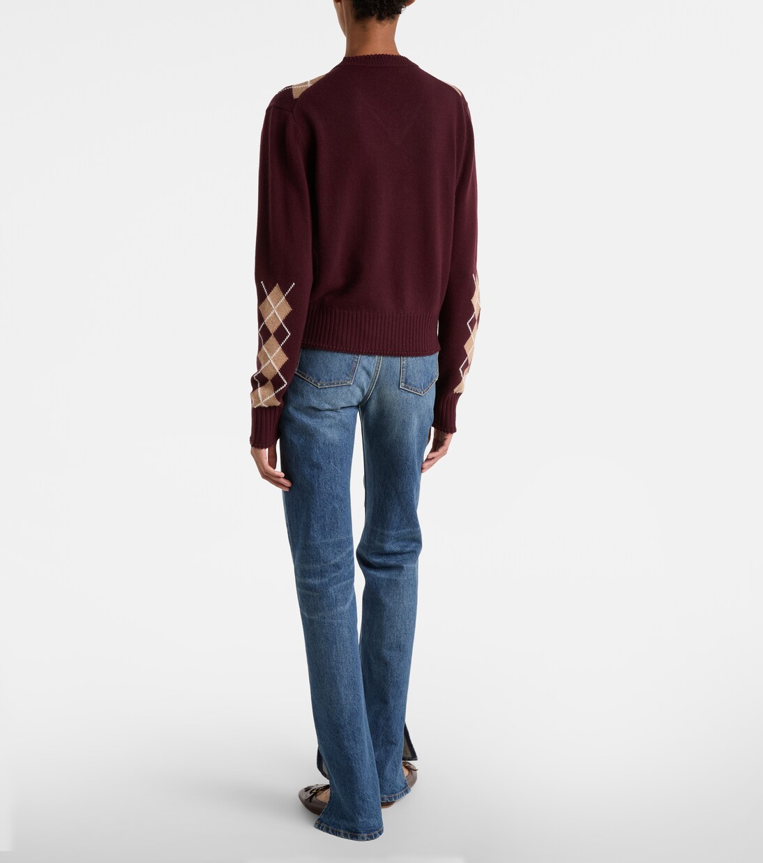 Argyle wool and cashmere sweater | Chloé