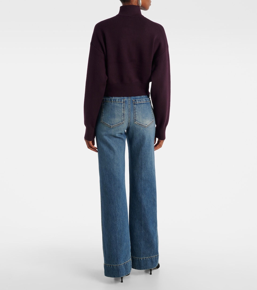 Wool-blend half-zip sweater | Victoria Beckham