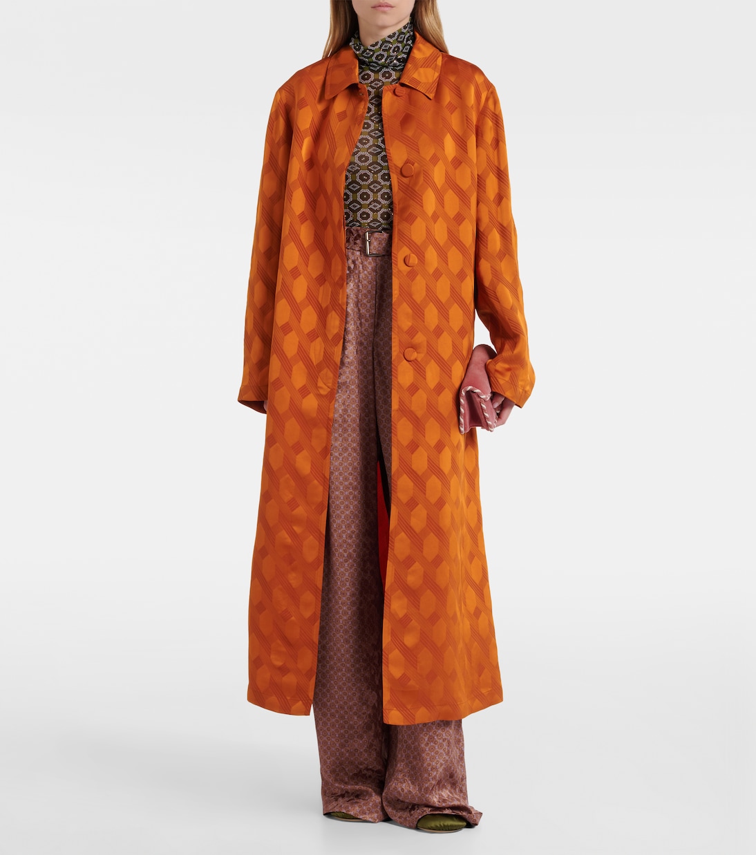 Belted printed wide-leg pants | Dries Van Noten