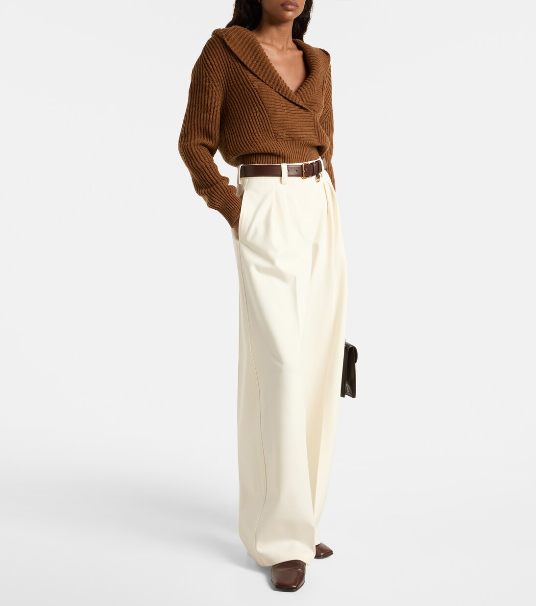 Molo pleated wool and cotton-blend pants | Max Mara