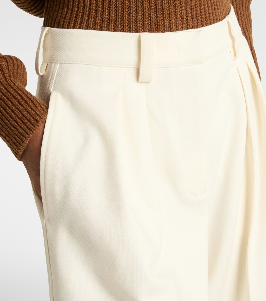Molo pleated wool and cotton-blend pants | Max Mara