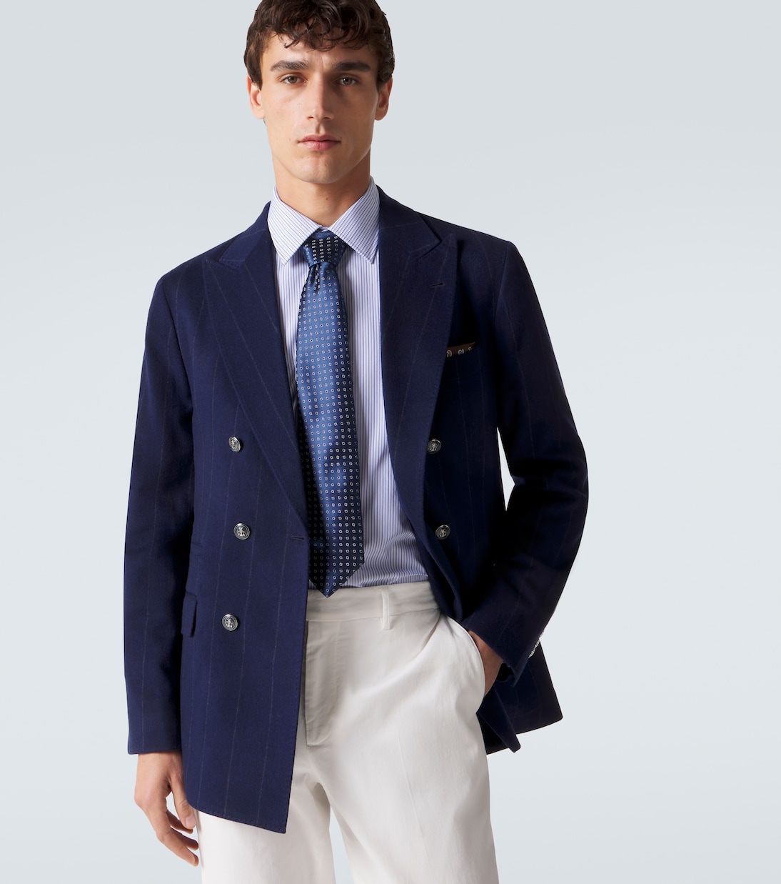 Silk jacquard tie | Charvet